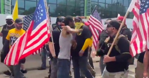 The Right is Starting to Fight Back: Proud Boys Clash With Antifa/BLM in Michigan